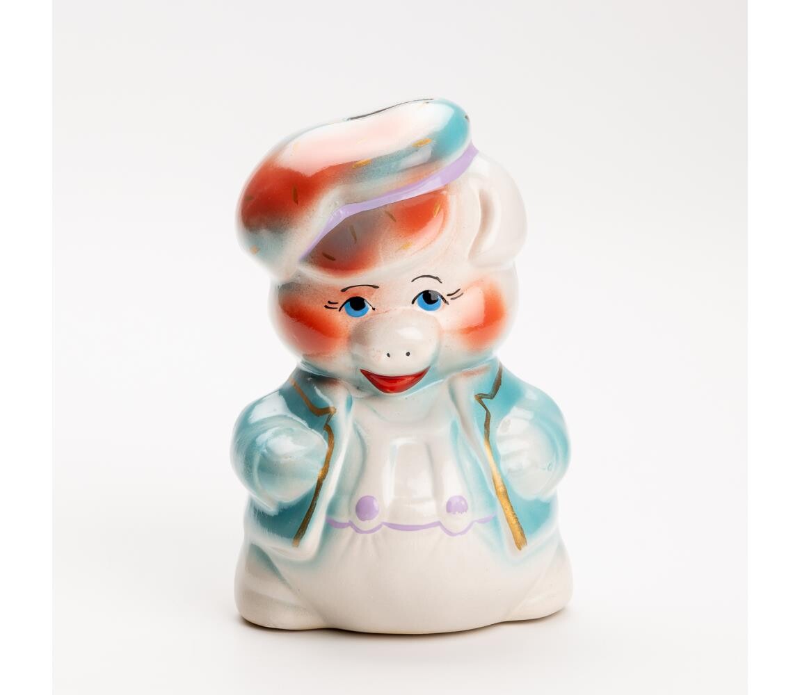 Pokladnička prasátko azurová