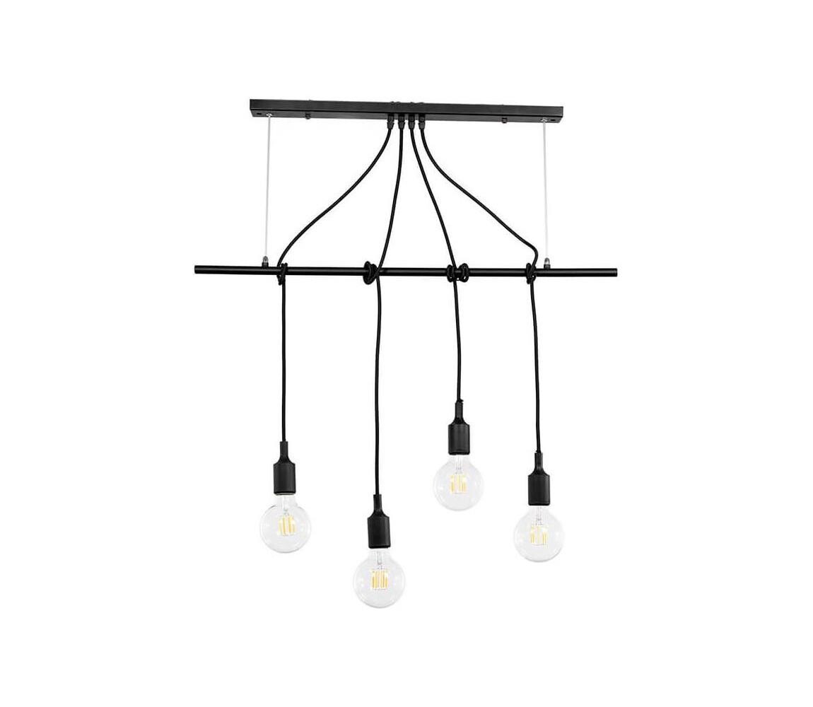 ONLI ONLI - Lustr na lanku WIRE 4xE27/15W/230V černá