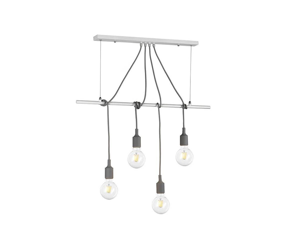 ONLI ONLI - Lustr na lanku WIRE 4xE27/15W/230V šedá/bílá