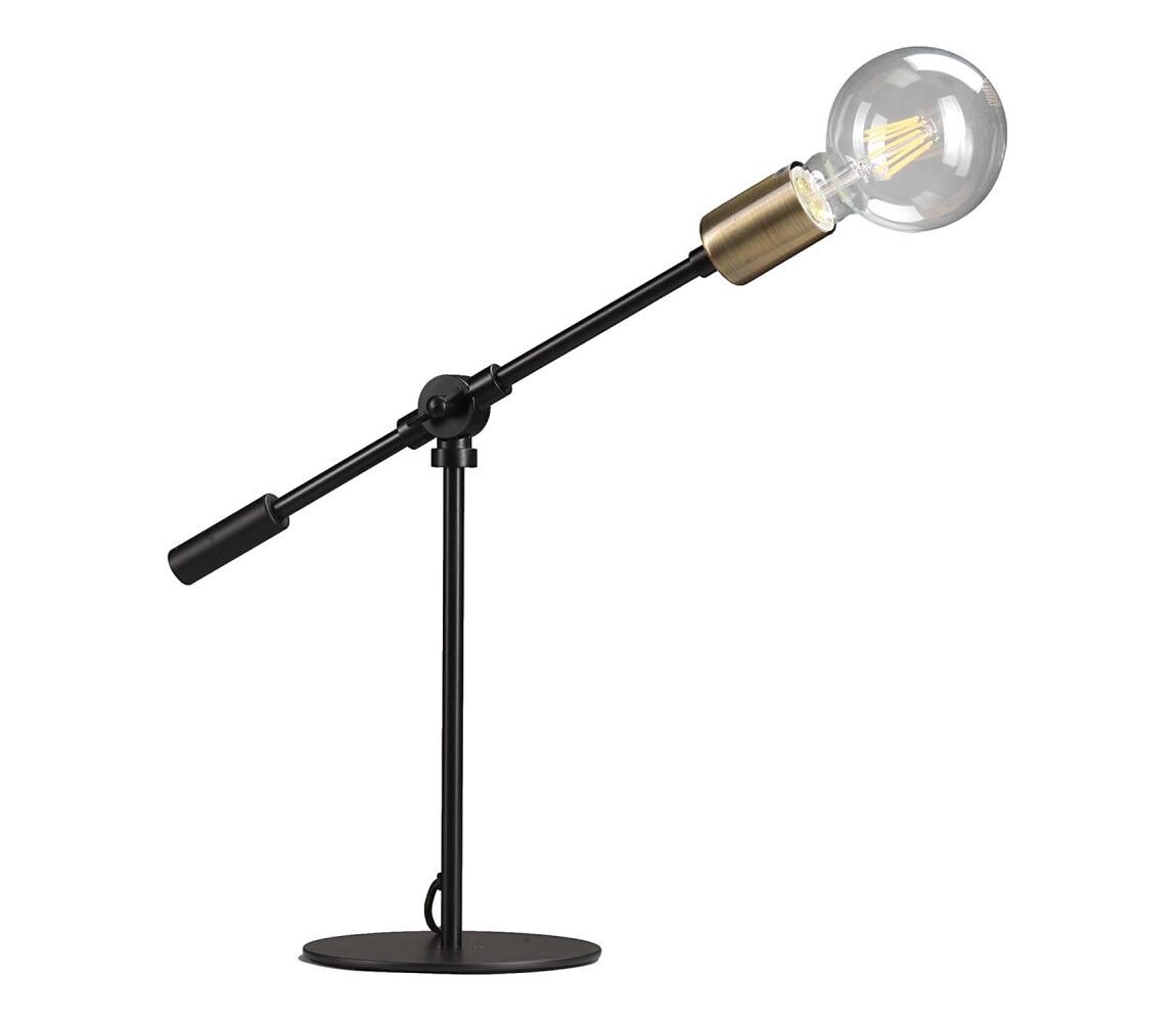 ONLI ONLI - Stolní lampa ASTE 1xE27/15W/230V 45 cm černá/zlatá