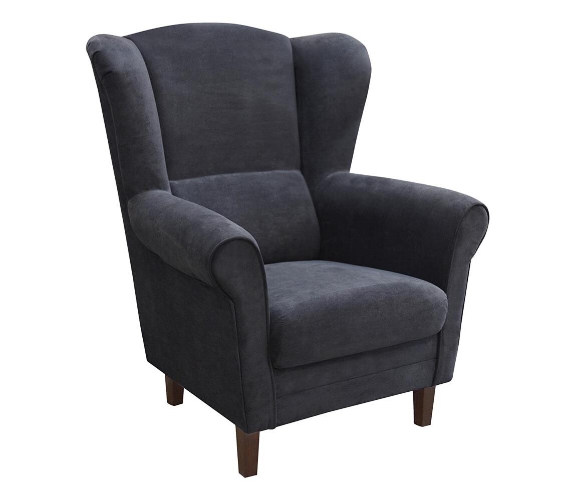 Křeslo ušák GALA antracit