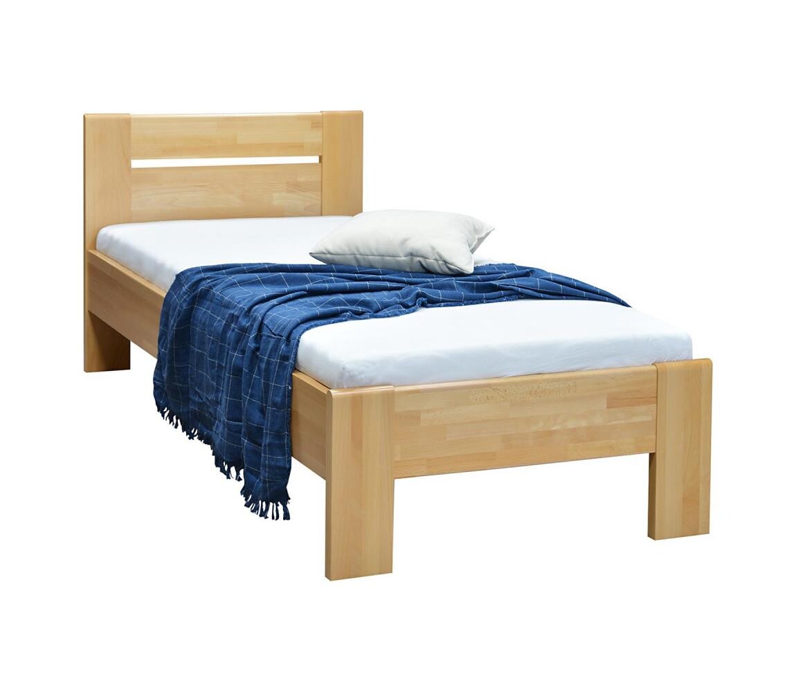 Jednolůžková postel z masivu AMBER 90x200 cm buk