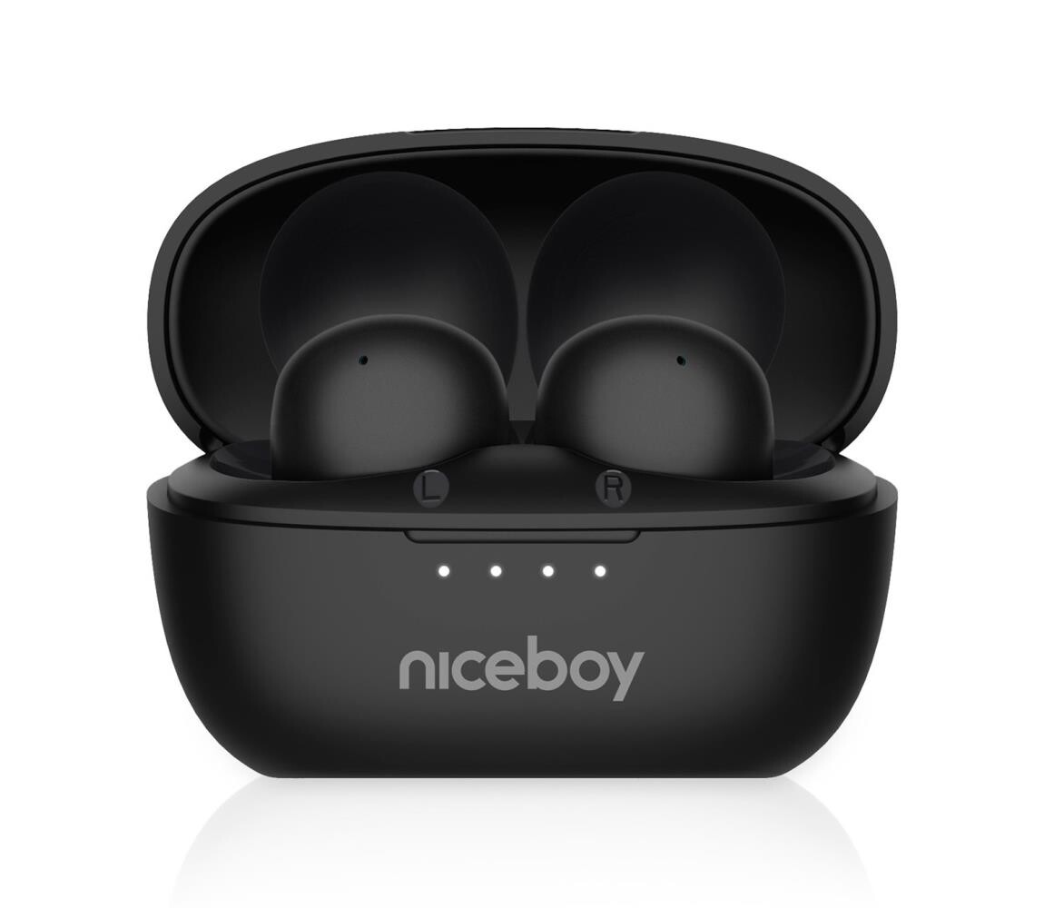 Niceboy Niceboy Podsie 4 POP - Bezdrátová sluchátka 400 mAh + 2x 40 mAh IPX4 černá