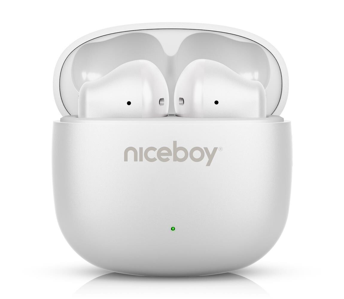 Niceboy Niceboy Beans 4 POP - Bezdrátová sluchátka 200 mAh + 2x 30 mAh IPX4 bílá