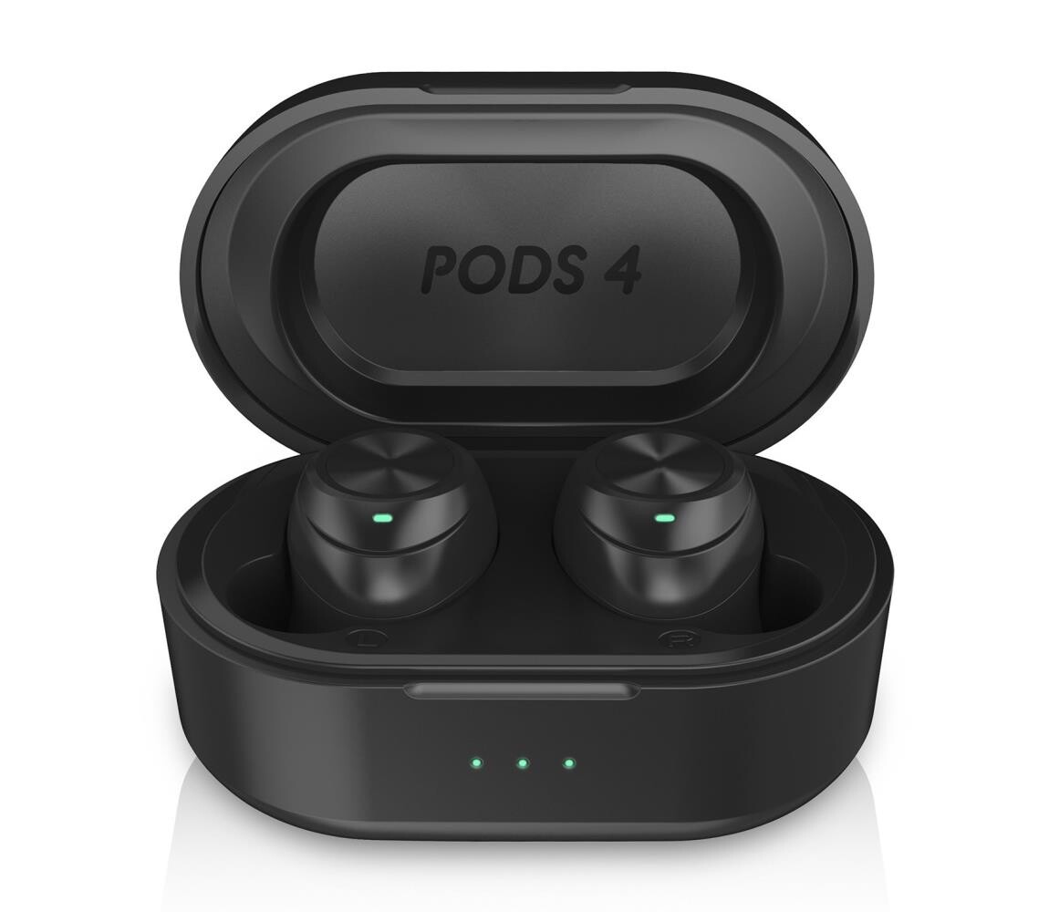 Niceboy Niceboy Pods 4 - Bezdrátová sluchátka 500 mAh + 2x 70 mAh IPX5 černá