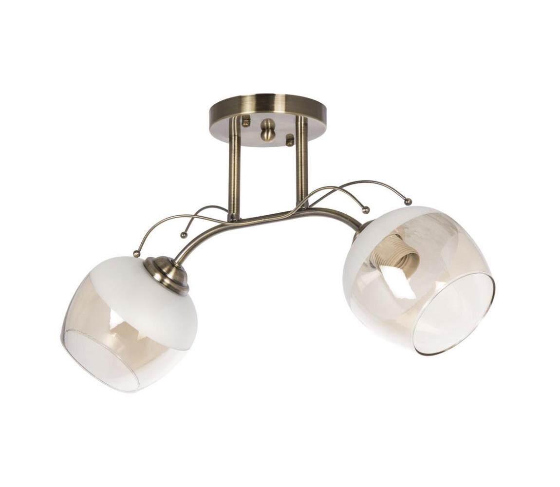 Lustr přisazený 2xE27/60W/230V mosaz