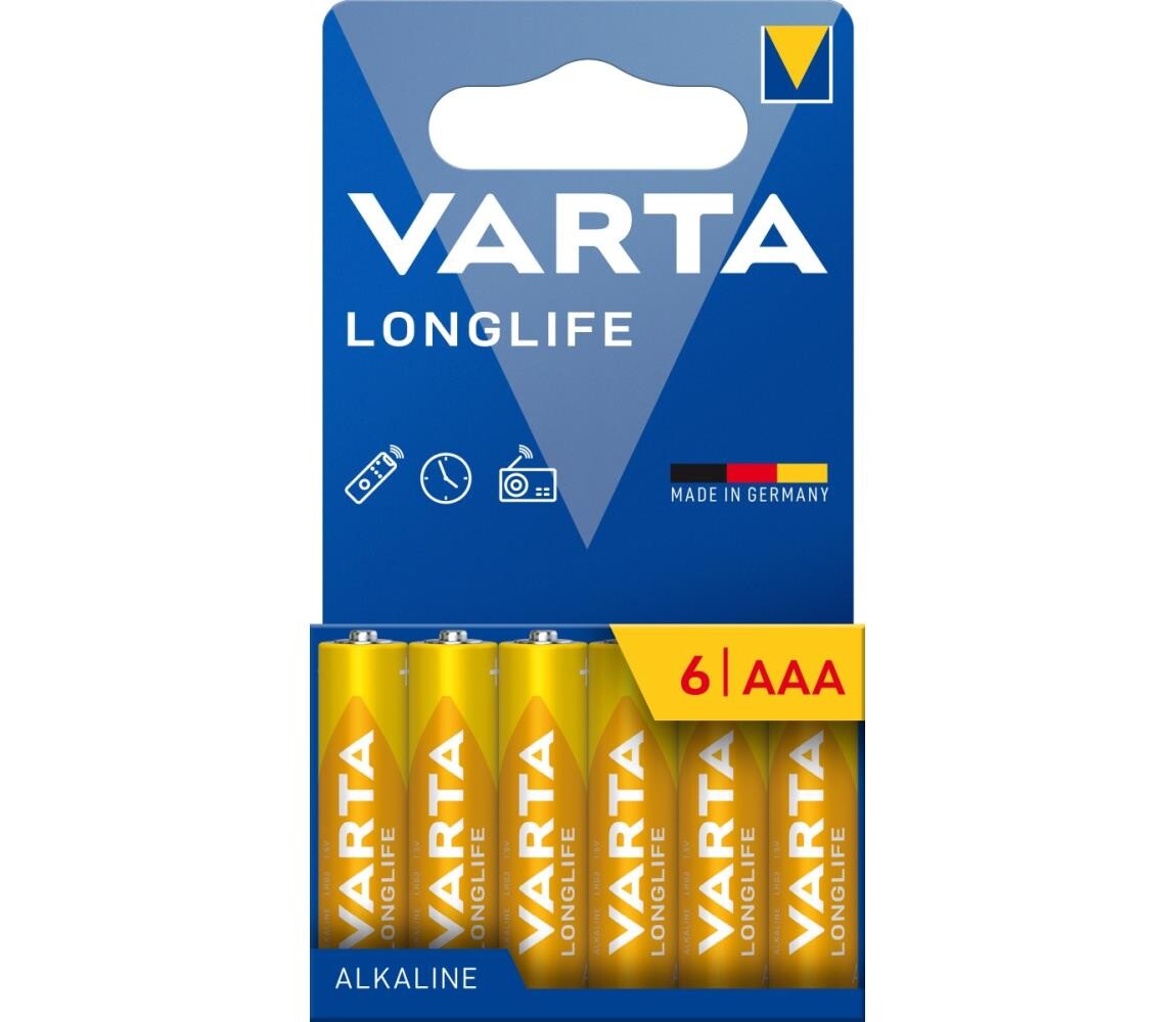 VARTA Varta 4103101746 - 6 ks Alkalické baterie LONGLIFE AAA 1,5V