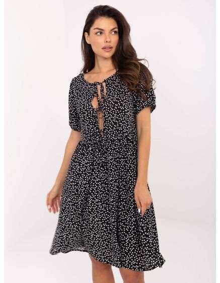 Černobílé letní šaty s puntíky SUBLEVEL