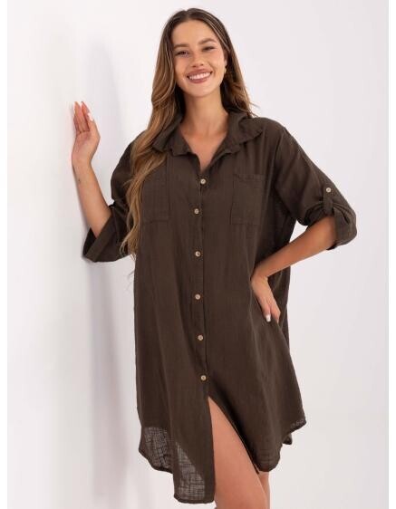 OCH BELLA tmavě hnědé plážové šaty emysinger