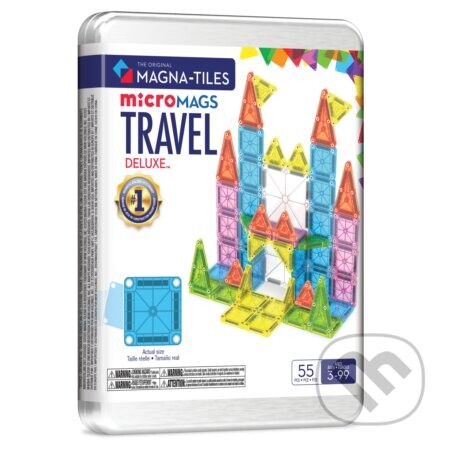 Magnetická stavebnica Travel Set Deluxe 55 dielov - Magna-Tiles