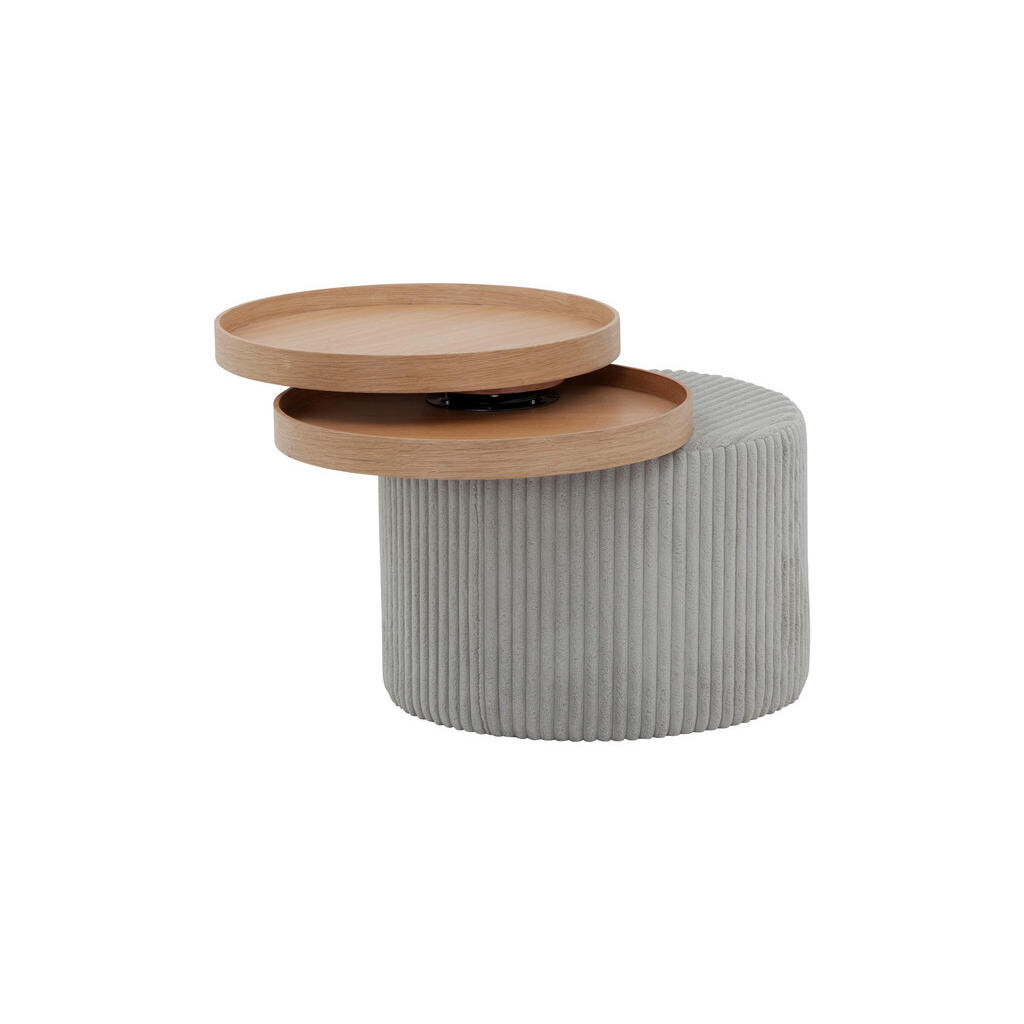 Livetastic ODKLÁDACÍ STOLEK, světle šedá, textil, 50/50/45 cm