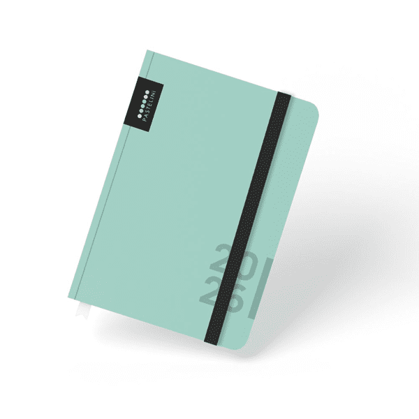 Diář Oxybag A6 týdenní s gumičkou 2026 - PASTELINI zelená