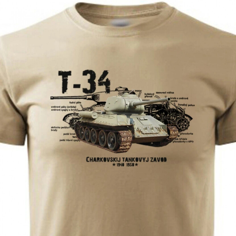 Triko Striker Tank T-34 - béžové, M
