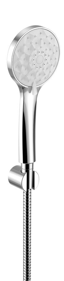 SAPHO Sprchová souprava, 4 režimy sprchování, silikon trysky, pevný držák, hadice 1500, chrom 1204-61