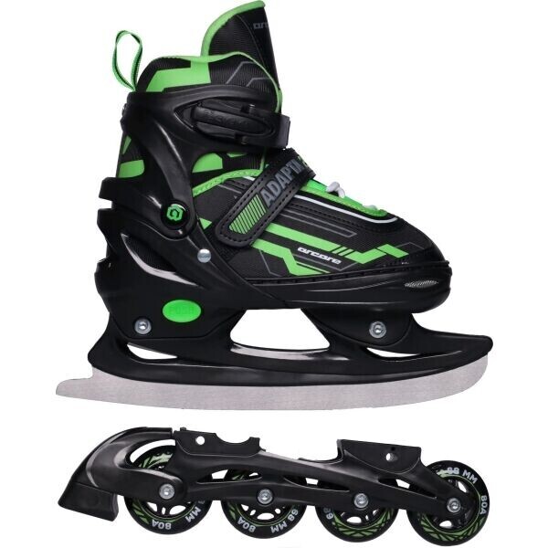 Arcore ADAPTA 2IN1 Chlapecké in-line a lední brusle v jednom, černá, velikost