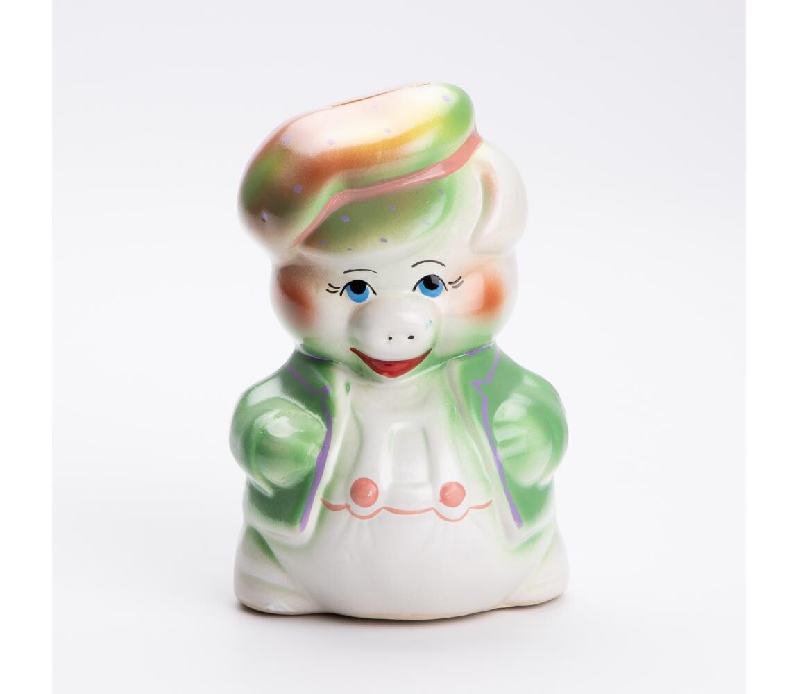 Pokladnička prasátko zelená