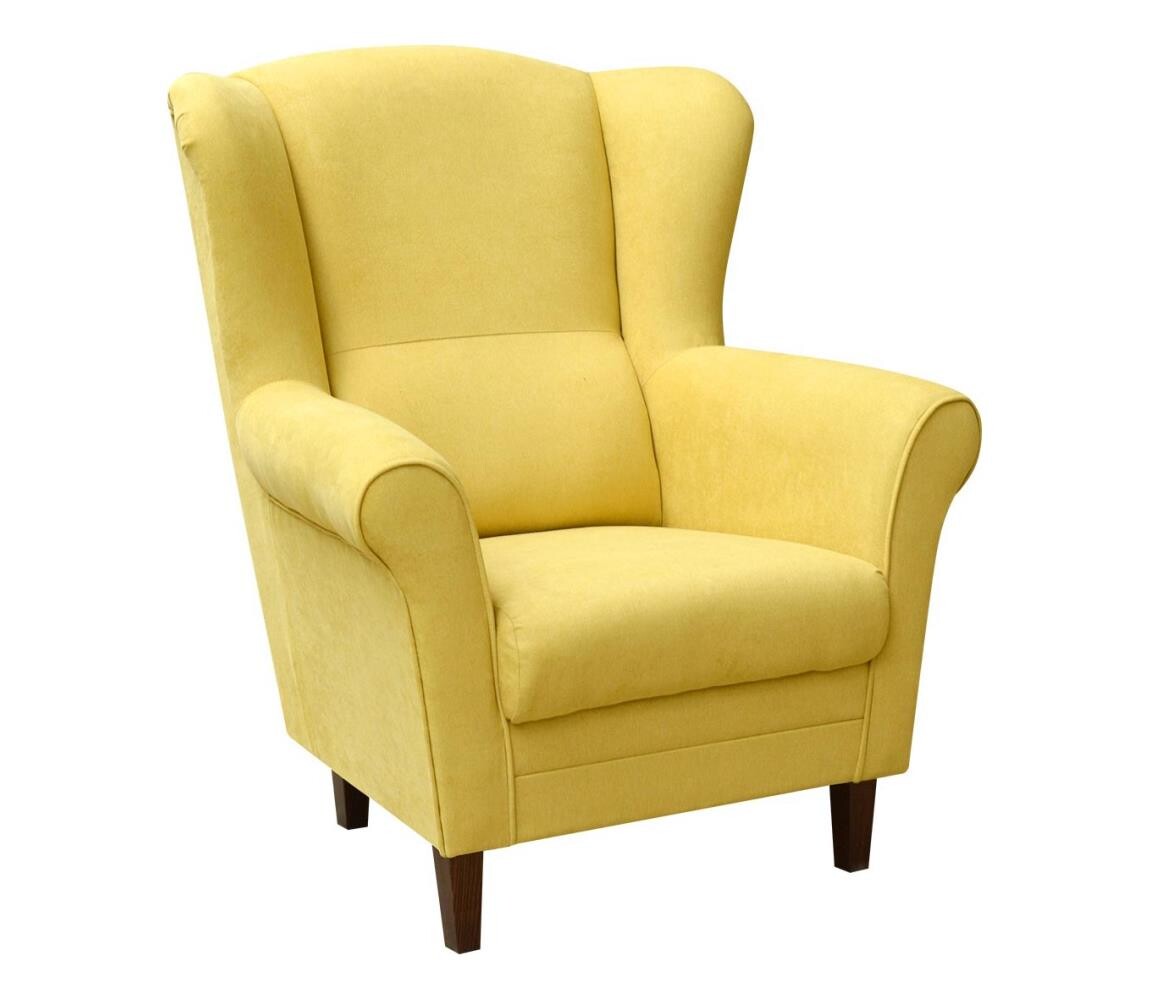 Křeslo ušák GALA žlutá