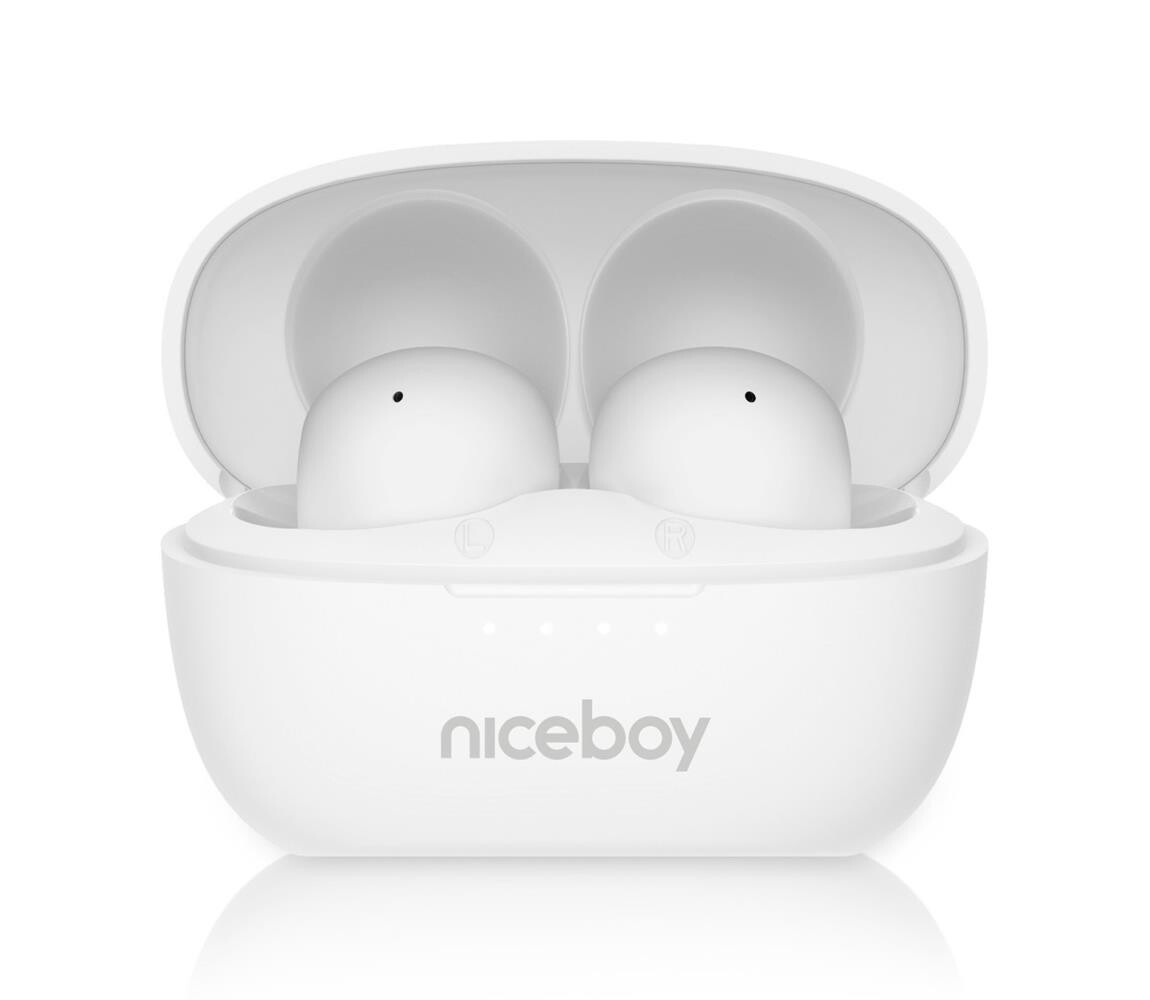 Niceboy Niceboy Podsie 4 POP - Bezdrátová sluchátka 400 mAh + 2x 40 mAh IPX4 bílá