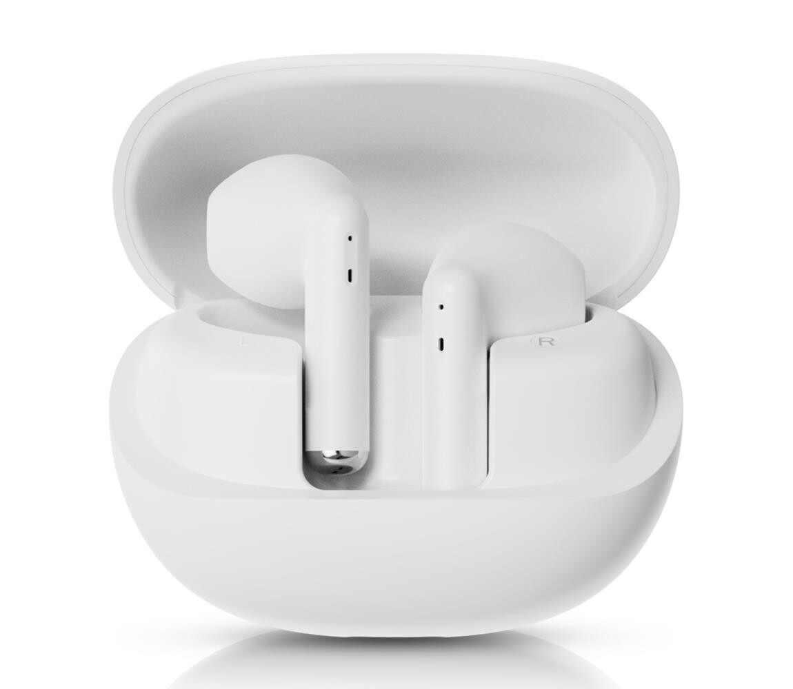 Niceboy Niceboy Beans 4 - Bezdrátová sluchátka 300 mAh + 2x 35 mAh IPX4 bílá