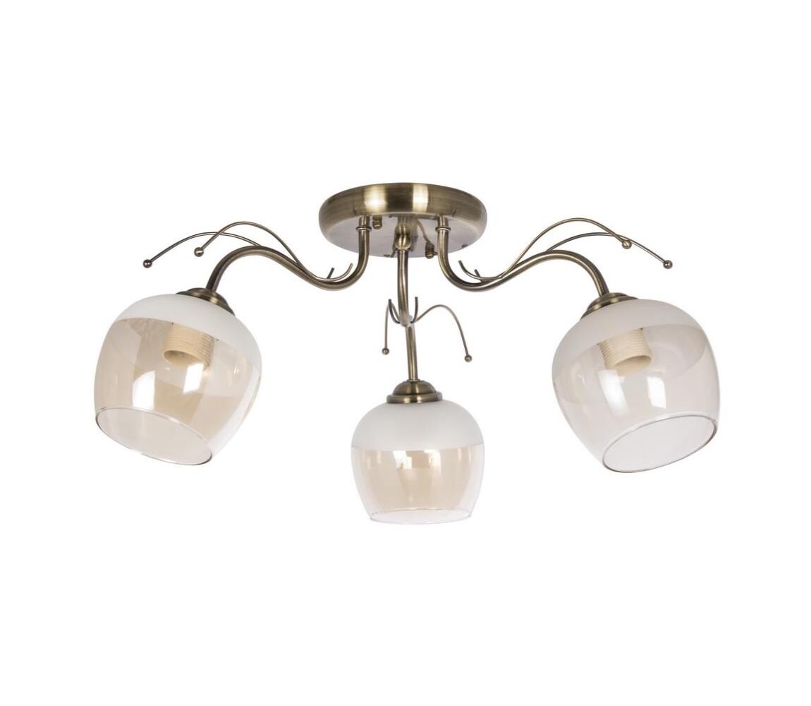 Lustr přisazený 3xE27/60W/230V mosaz