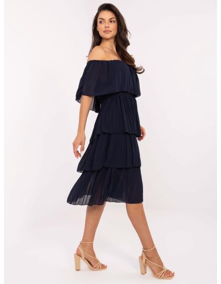 Námořnicky modré vrstvené pruhované šaty OCH BELLA