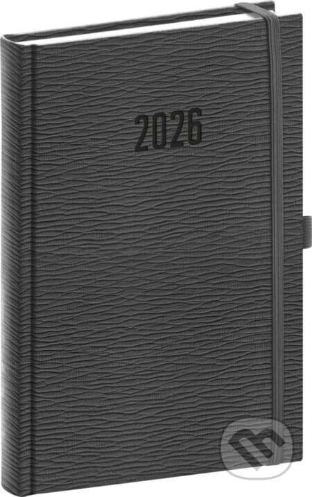 NOTIQUE Denný diár Rivoli 2026, sivý, 15 x 21 cm - Notique