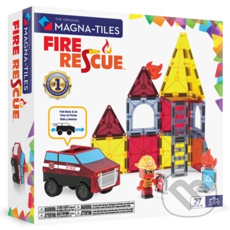 Magnetická stavebnica Fire Rescue 27 dielov - Magna-Tiles