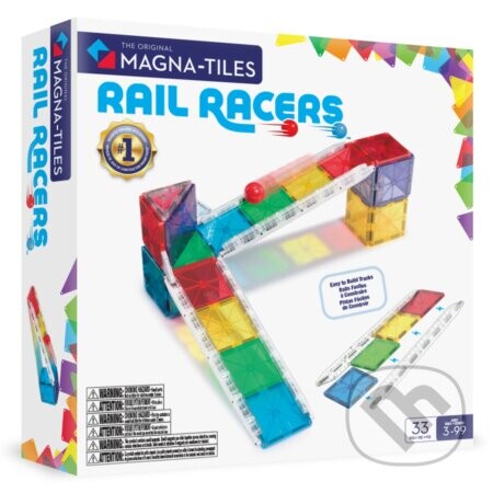 Magnetická stavebnica Rail Racers 33 dielov - Magna-Tiles