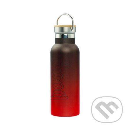 Termofľaša s bambusovým viečkom Baagl Gradient (červeno-čierna) - Baagl