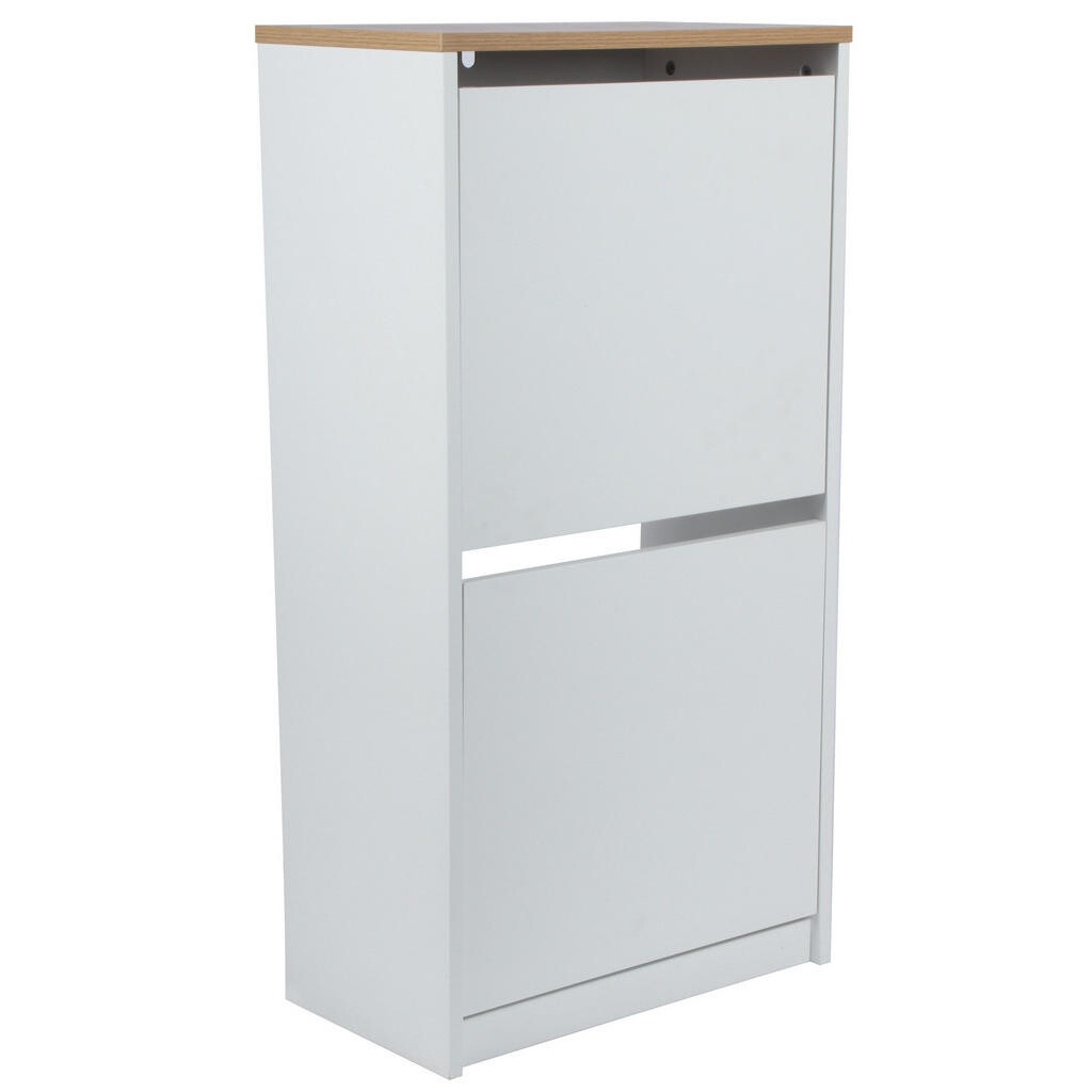 Carryhome VYKLÁPĚCÍ BOTNÍK, přírodní barvy, bílá, kaučukové dřevo, 49/93/28 cm