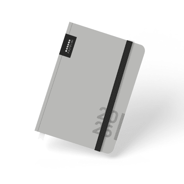 Diář Oxybag A6 týdenní s gumičkou 2026 - PASTELINI šedá