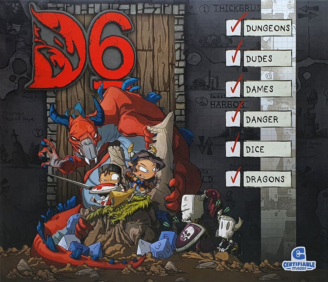 Certifiable Studios D6: Dungeons, Dudes, Dames, Danger, Dice and Dragons!