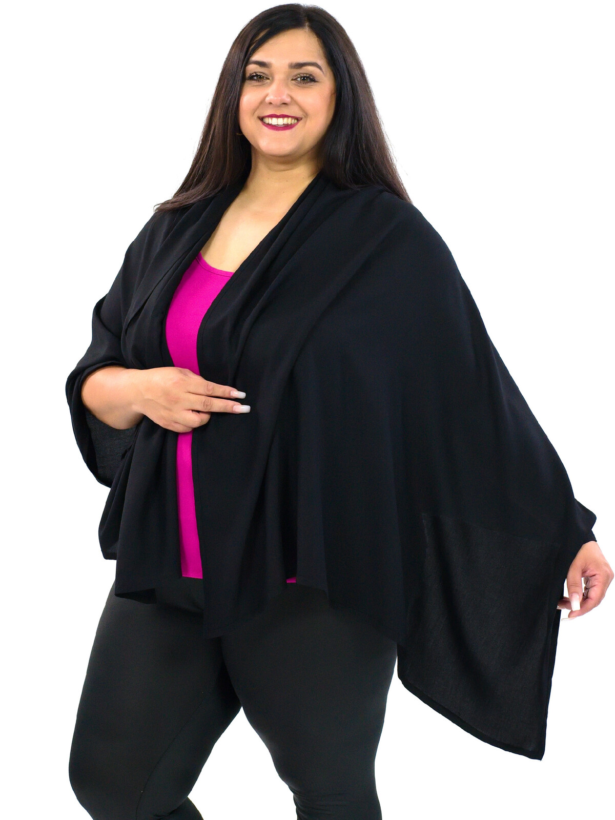 Maxi šátek Plain - černá