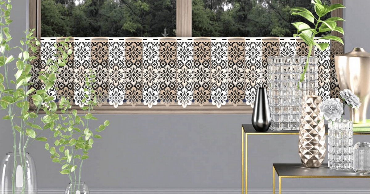 Dekorační metrážová vitrážová záclona OLGA krémová výška 40 cm MyBestHome