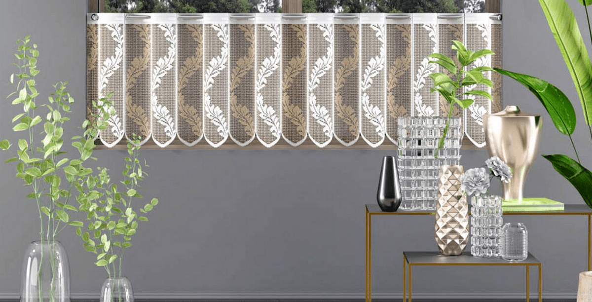Dekorační metrážová vitrážová záclona MARGITA krémová výška 50 cm MyBestHome