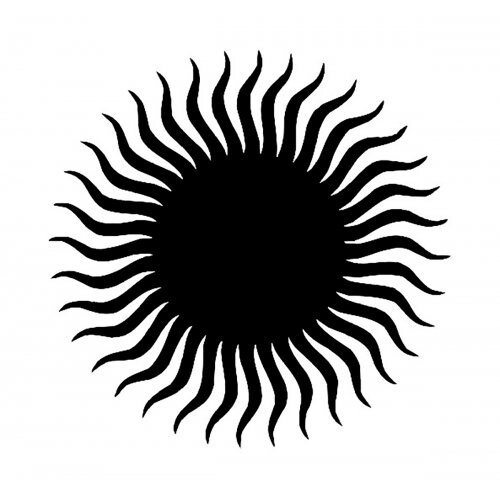 Slunce - plastova šablona 14,5x14,5 cm