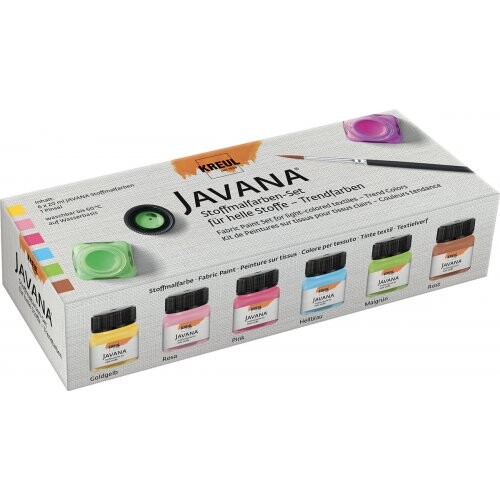 Sada barev na světlý textil JAVANA 6 x 20 ml - Trendy