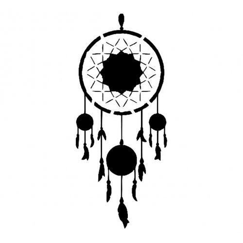 Lapač snů - plastová šablona 29x29 cm