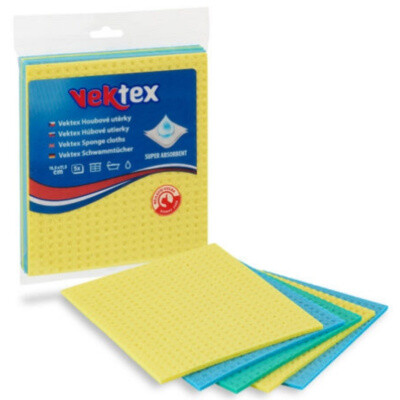 Vektex houbová utěrka 15,5 x 17,5 cm 5 kusů