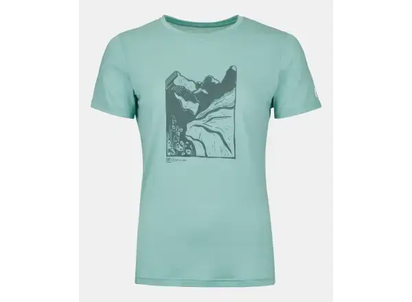 Ortovox 120 Cool Tec Mtn Cut dámské triko krátký rukáv Aquatic Ice M vel. M