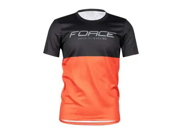 Force Kid MTB Cheery dětský dres krátký rukáv černá/oranžová vel. 116/128