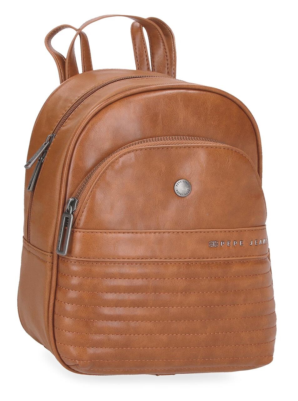 Casual dámský batoh Pepe Jeans Biker - hnědý 27cm