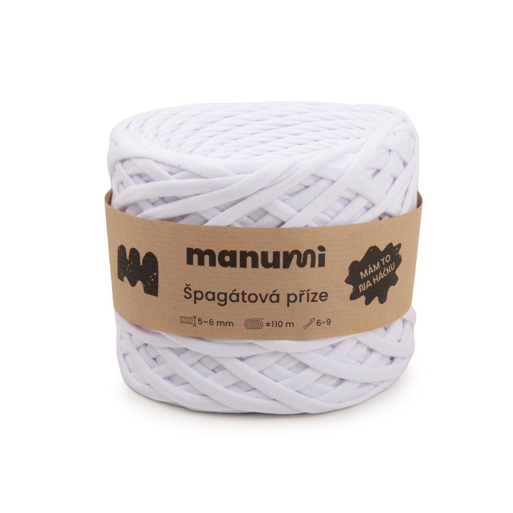Manumi špagátová příze bílá - 1 ks
