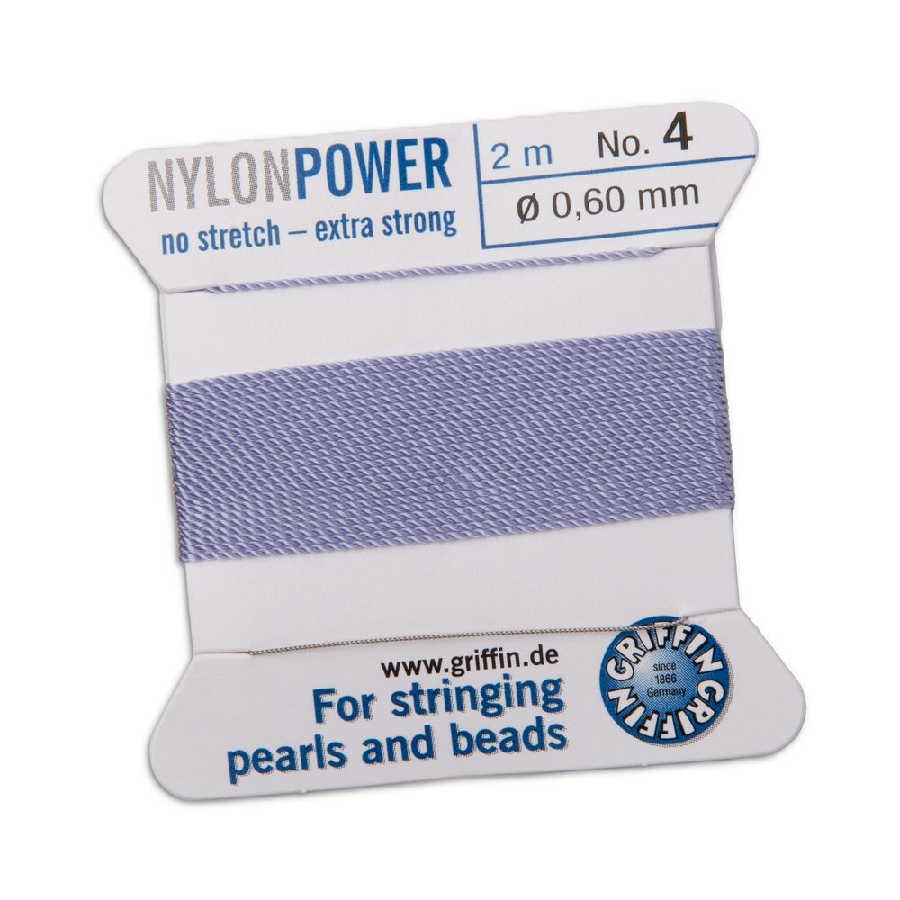 Griffin nylonová nit Nylon power s jehlou 0,6 mm/2 m fialová - 1 ks