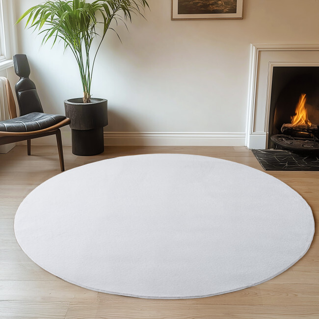 Koberec JOY kruh bílý