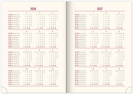 Denní diář Essenza 2026 švestka