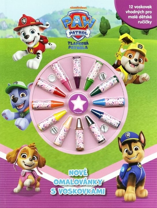 Tlapková patrola Nové omalovánky s voskovkami
