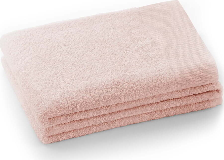 Světle růžový froté bavlněný ručník 50x100 cm Amari – Restilo