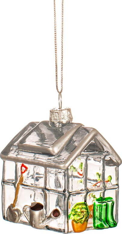Skleněná ručně vyrobená vánoční ozdoba 6 cm Greenhouse – Sass & Belle