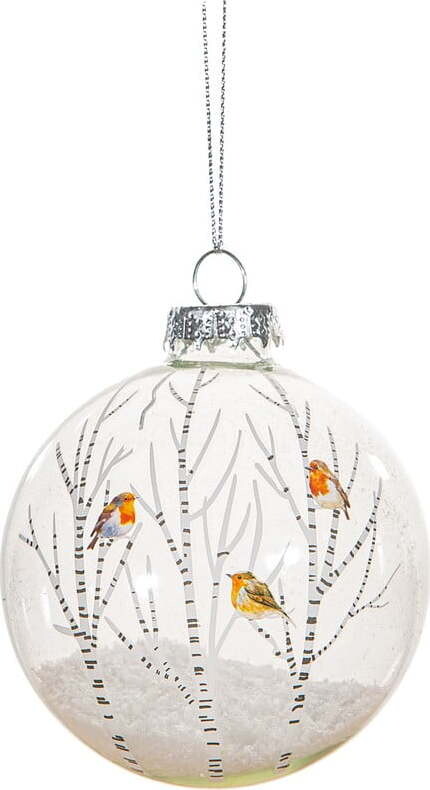 Skleněná ručně vyrobená vánoční koule ø 8 cm Robins – Sass & Belle